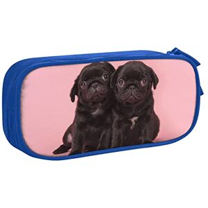 Cpoeixyqlzf FLYIFE Cute Black Pug Large Pencil Bag with 2 Compartments Pencil Pen Case Pencil Pouch Bag Organizer for Girls Boys Student School Office College -One Size Cpoeixyqlzf FLYIFE Cute Black Pug Large Pencil Bag with 2 Compartments Pencil Pen Case Pencil Pouch Bag Organizer for Girls Boys Student School Office College -One Size