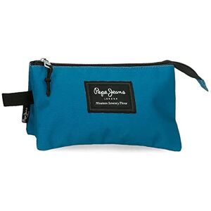 Pepe Jeans Aris Triple Case Blue 22x12x5 cm Polyester, Blue, Triple Case Pepe Jeans Aris Triple Case Blue 22x12x5 cm Polyester, Blue, Triple Case