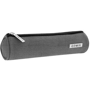 COMIX Tombolino Plain Pencil Case, Grey, Casual COMIX Tombolino Plain Pencil Case, Grey, Casual