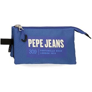 Pepe Jeans Darren Triple Case Blue 22x12x5 cm Polyester, Blue, Triple Case Pepe Jeans Darren Triple Case Blue 22x12x5 cm Polyester, Blue, Triple Case