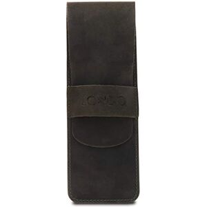 LONDO Genuine Leather Pen and Pencil Case - Classic Stationery Bag LONDO Genuine Leather Pen and Pencil Case - Classic Stationery Bag