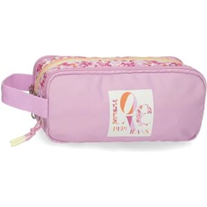 Pepe Jeans Sandra Triple Pencil Case Pink 22x10x9cm Polyester by Joumma Bags by Joumma Bags, Pink, Triple Case Pepe Jeans Sandra Triple Pencil Case Pink 22x10x9cm Polyester by Joumma Bags by Joumma Bags, Pink, Triple Case
