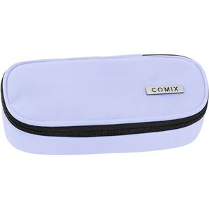 COMIX Oval School Pencil Case for Children and Teenagers, Ideal for Storing Stationery, with Internal Divider with Elastic Loops and Practical Zip Closure, 22 x 5H x 7 cm, Lilac COMIX Oval School Pencil Case for Children and Teenagers, Ideal for Storing Stationery, with Internal Divider with Elastic Loops and Practical Zip Closure, 22 x 5H x 7 cm, Lilac