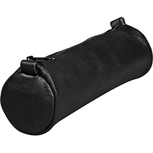 Clairefontaine 77019C Collection Age Bag A Small Round Pencil Case in Genuine Black Lambskin Leather Dimensions: 18.5cmx4cm Manufactured in France Clairefontaine 77019C Collection Age Bag A Small Round Pencil Case in Genuine Black Lambskin Leather Dimensions: 18.5cmx4cm Manufactured in France