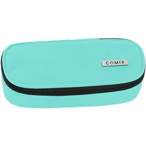 COMIX Oval School Pencil Case for Children and Teenagers, Ideal for Storing Stationery, with Internal Divider with Elastic Loops and Practical Zip Closure, 22 x 5H x 7 cm, Aquamarine COMIX Oval School Pencil Case for Children and Teenagers, Ideal for Storing Stationery, with Internal Divider with Elastic Loops and Practical Zip Closure, 22 x 5H x 7 cm, Aquamarine
