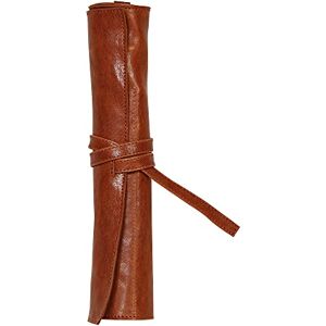 Clairefontaine Ref 930030C Flying Spirit Leather Pencil Case Roll 26.7 x 20.5cm in Size, Made from Genuine Leather, 5 Slots for Storing Pencils & Brushes Brown Clairefontaine Ref 930030C Flying Spirit Leather Pencil Case Roll 26.7 x 20.5cm in Size, Made from Genuine Leather, 5 Slots for Storing Pencils & Brushes Brown