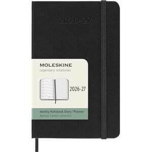 Moleskine 18 Monate Wochen Notizkalender 2026/2027, P/A6, 1 Wo = 1 Seite, Rechts linierte Seite, Fester Einband, Schwarz Moleskine 18 Monate Wochen Notizkalender 2026/2027, P/A6, 1 Wo = 1 Seite, Rechts linierte Seite, Fester Einband, Schwarz