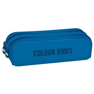 DOHE Double Silicone Pencil Case 2 Zippered Compartments, Multipurpose Rectangular Pencil Case, Soft Touch, 20x6x7 cm Colour Vibes Blue DOHE Double Silicone Pencil Case 2 Zippered Compartments, Multipurpose Rectangular Pencil Case, Soft Touch, 20x6x7 cm Colour Vibes Blue