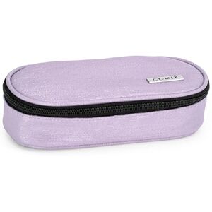 COMIX Lurex Oval Pencil Case for Children and Teenagers, Ideal for Storing Stationery, Practical Zip Closure, Interior with Elastic Loops on The Sides, 22 x 5 x 7 cm, Lilac, Casual COMIX Lurex Oval Pencil Case for Children and Teenagers, Ideal for Storing Stationery, Practical Zip Closure, Interior with Elastic Loops on The Sides, 22 x 5 x 7 cm, Lilac, Casual