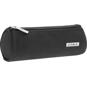 COMIX School Pencil Case for Children and Teenagers, Tombolino Lightweight and Compact, Ideal for Storing Stationery, with Practical Zip Closure, 22 x 8 x 8 cm, Black, Black, Casual COMIX School Pencil Case for Children and Teenagers, Tombolino Lightweight and Compact, Ideal for Storing Stationery, with Practical Zip Closure, 22 x 8 x 8 cm, Black, Black, Casual