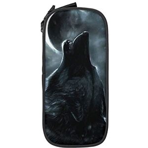 Wolf Roar Moon Pencil Case Pencil Box Minimalist Portable Durable Zipper Pen Pouch Wolf Roar Moon Pencil Case Pencil Box Minimalist Portable Durable Zipper Pen Pouch