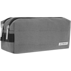 Comix School Pencil Case, 2 Zip Pencil Case for Children and Teenagers, Ideal for Storing School Stationery, with Practical Zip Closure and Metal Logo, 22 x 10H x 10 cm, Grau, Casual Comix School Pencil Case, 2 Zip Pencil Case for Children and Teenagers, Ideal for Storing School Stationery, with Practical Zip Closure and Metal Logo, 22 x 10H x 10 cm, Grau, Casual