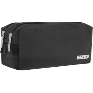 Comix School Pencil Case, 2 Zip Pencil Case for Children and Teenagers, Ideal for Storing School Stationery, with Practical Zip Closure and Metal Logo, 22 x 10H x 10 cm, Black, Casual Comix School Pencil Case, 2 Zip Pencil Case for Children and Teenagers, Ideal for Storing School Stationery, with Practical Zip Closure and Metal Logo, 22 x 10H x 10 cm, Black, Casual