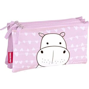PERONA BAGS Triple Pencil Case Hippo Perona 58891, Colour, Casual PERONA BAGS Triple Pencil Case Hippo Perona 58891, Colour, Casual