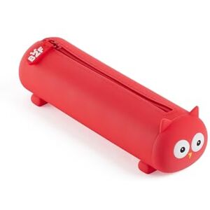 Back2Fun Flat School Pencil Case, One Compartment School Case, Soft Silicone Pencil Case, Zipper Closure, Embossed Animal Design, Fun School Supplies for Back to School, red, 210 x 50 x 60 mm, owl Back2Fun Flat School Pencil Case, One Compartment School Case, Soft Silicone Pencil Case, Zipper Closure, Embossed Animal Design, Fun School Supplies for Back to School, red, 210 x 50 x 60 mm, owl