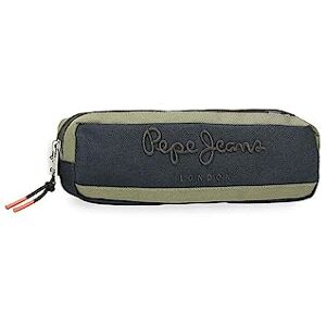 Pepe Jeans Cromwell Pencil Case Black 22 x 7 x 3 cm Polyester, Black/White, One Size, Case Pepe Jeans Cromwell Pencil Case Black 22 x 7 x 3 cm Polyester, Black/White, One Size, Case