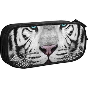 Cpoeixyqlzf FLYIFE Tiger with Teal Eyes Large Pencil Bag with 2 Compartments Pencil Pen Case Pencil Pouch Bag Organizer for Girls Boys Student School Office College -One Size Cpoeixyqlzf FLYIFE Tiger with Teal Eyes Large Pencil Bag with 2 Compartments Pencil Pen Case Pencil Pouch Bag Organizer for Girls Boys Student School Office College -One Size