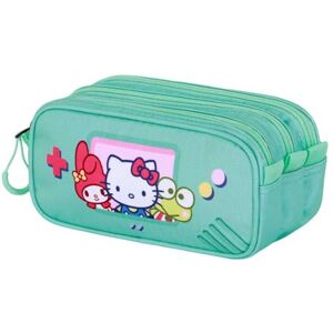 KARACTERMANIA Hello Kitty Videogame-Fan Trick Pencil Case 2.2, Turquoise, 23 x 11 cm KARACTERMANIA Hello Kitty Videogame-Fan Trick Pencil Case 2.2, Turquoise, 23 x 11 cm