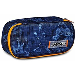 Seven Pencil case Pen bag, Pen Pouch Stationery Box for School Supplies, sustainable Material, for Teen Girls and Boys, with Timetable and Pen Holders, DEEPLY INDIGO Seven Pencil case Pen bag, Pen Pouch Stationery Box for School Supplies, sustainable Material, for Teen Girls and Boys, with Timetable and Pen Holders, DEEPLY INDIGO