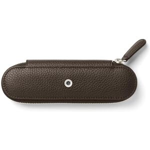 Graf 118742 Pencil Case for 2 Writing Instruments, Cashmere, Dark Brown, Pencil Case with Zip Graf 118742 Pencil Case for 2 Writing Instruments, Cashmere, Dark Brown, Pencil Case with Zip