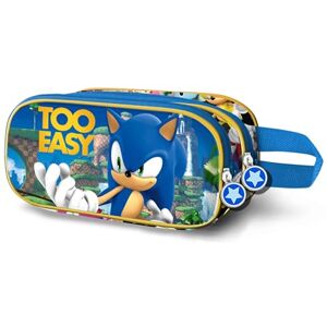 KARACTERMANIA Sonic The Hedgehog Easy-3D Double Pencil Case, Blue, 22 x 10 cm KARACTERMANIA Sonic The Hedgehog Easy-3D Double Pencil Case, Blue, 22 x 10 cm