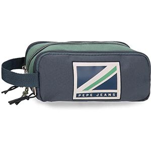 Pepe Jeans Tom Triple Pencil Case Blue 22x10x9 cms Polyester Pepe Jeans Tom Triple Pencil Case Blue 22x10x9 cms Polyester