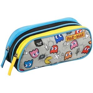 QUO VADIS - Pencil case - Rectangle - Pac Man - Multicoloured - 10x23x7cm - Canvas (Polyester) - 2 Compartments QUO VADIS - Pencil case - Rectangle - Pac Man - Multicoloured - 10x23x7cm - Canvas (Polyester) - 2 Compartments