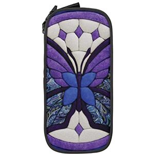 Purple Butterfly Pattern Pencil Case Pencil Box Minimalist Portable Durable Zipper Pen Pouch Purple Butterfly Pattern Pencil Case Pencil Box Minimalist Portable Durable Zipper Pen Pouch