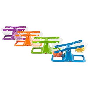 hand2mind Learning Resources Nestable Bucket Balance Set of 4 Double Bucket Scale for Liquids and Solids, Easy to Assemble Kids Scale, Space Saving Storage Base for Classroom Maths hand2mind Learning Resources Nestable Bucket Balance Set of 4 Double Bucket Scale for Liquids and Solids, Easy to Assemble Kids Scale, Space Saving Storage Base for Classroom Maths