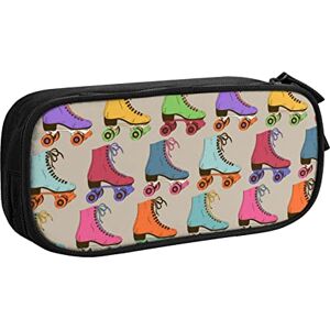 Cpoeixyqlzf FLYIFE Retro Colorful Roller Skates Large Pencil Bag with 2 Compartments Pencil Pen Case Pencil Pouch Bag Organizer for Girls Boys Student School Office College -One Size Cpoeixyqlzf FLYIFE Retro Colorful Roller Skates Large Pencil Bag with 2 Compartments Pencil Pen Case Pencil Pouch Bag Organizer for Girls Boys Student School Office College -One Size