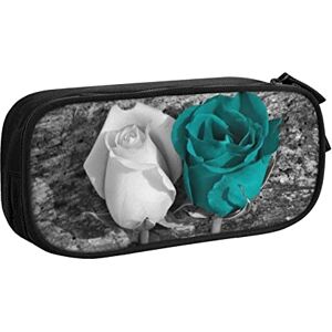 Cpoeixyqlzf FLYIFE Teal Gray Rose Large Pencil Bag with 2 Compartments Pencil Pen Case Pencil Pouch Bag Organizer for Girls Boys Student School Office College -One Size Cpoeixyqlzf FLYIFE Teal Gray Rose Large Pencil Bag with 2 Compartments Pencil Pen Case Pencil Pouch Bag Organizer for Girls Boys Student School Office College -One Size
