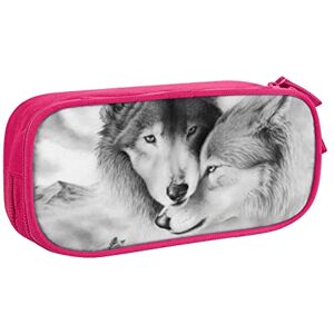 Cpoeixyqlzf FLYIFE Black and White Wolf Large Pencil Bag with 2 Compartments Pencil Pen Case Pencil Pouch Bag Organizer for Girls Boys Student School Office College -One Size Cpoeixyqlzf FLYIFE Black and White Wolf Large Pencil Bag with 2 Compartments Pencil Pen Case Pencil Pouch Bag Organizer for Girls Boys Student School Office College -One Size