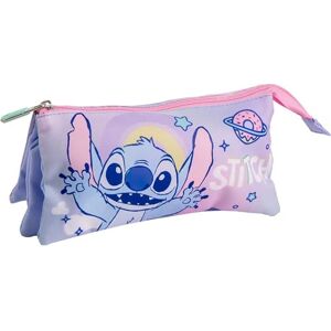 CERDÁ LIFE'S LITTLE MOMENTS Pencil Case 3 Compartments Stitch – Triple School Pencil Case with Stitch Design, Zipper Closure and Expanded Space for Organizing Pencils, Pens and Daily School Supplies, Stitch, licence CERDÁ LIFE'S LITTLE MOMENTS Pencil Case 3 Compartments Stitch – Triple School Pencil Case with Stitch Design, Zipper Closure and Expanded Space for Organizing Pencils, Pens and Daily School Supplies, Stitch, licence