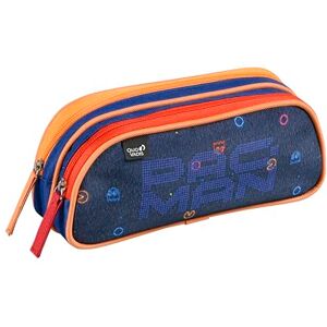 QUO VADIS Pencil case Rectangle Pac man Multicoloured 10x23x7cm Canvas (Polyester) 2 Compartment(s) QUO VADIS Pencil case Rectangle Pac man Multicoloured 10x23x7cm Canvas (Polyester) 2 Compartment(s)