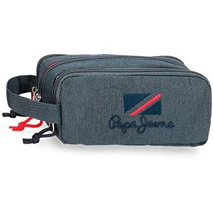 Pepe Jeans Kay Triple Pencil Case Blue 22x10x9 cms Polyester Pepe Jeans Kay Triple Pencil Case Blue 22x10x9 cms Polyester