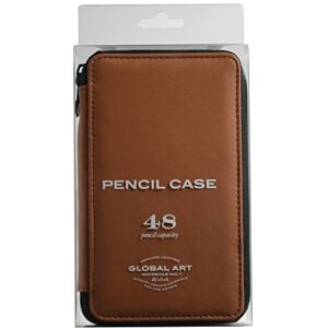 Speedball Leather Pencil Case, 48 Pencil Capacity, Antique Brown, Single Unit, For Home, Office, School, Professional And Hobby Artists Alike, Adults, Children Speedball Leather Pencil Case, 48 Pencil Capacity, Antique Brown, Single Unit, For Home, Office, School, Professional And Hobby Artists Alike, Adults, Children