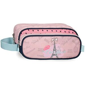 Enso Bonjour Triple Case Pink 22x10x9 cms Polyester Enso Bonjour Triple Case Pink 22x10x9 cms Polyester