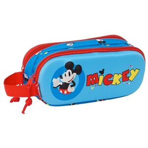 safta Mickey Mouse 3D – Double 3D Pencil Case, Children's Pencil Case, Ideal for School Age Children, Comfortable and Versatile, Quality and Resistance, 21 x 6 x 8 cm, Blue, Blue, Estándar, Casual safta Mickey Mouse 3D – Double 3D Pencil Case, Children's Pencil Case, Ideal for School Age Children, Comfortable and Versatile, Quality and Resistance, 21 x 6 x 8 cm, Blue, Blue, Estándar, Casual