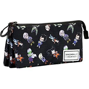 KARACTERMANIA Dragon Ball SD-Triple HS Pencil Case, Black, 23 x 11 cm KARACTERMANIA Dragon Ball SD-Triple HS Pencil Case, Black, 23 x 11 cm