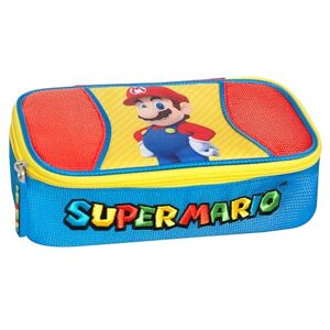 Franco Cosimo Panini Super Mario Official Super Mario Pencil Case, Oval Pencil Case, Ideal for Storing Stationery, with Practical Zip Closure, 22 x 7.5 H x 11 cm, Multi-Coloured, Oval Pencil Case Franco Cosimo Panini Super Mario Official Super Mario Pencil Case, Oval Pencil Case, Ideal for Storing Stationery, with Practical Zip Closure, 22 x 7.5 H x 11 cm, Multi-Coloured, Oval Pencil Case