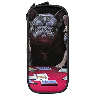 Funly French Bulldogs Playing Cards Pencil Case Pencil Box Minimalist Portable Durable Zipper Pen Pouch Funly French Bulldogs Playing Cards Pencil Case Pencil Box Minimalist Portable Durable Zipper Pen Pouch