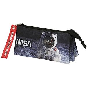 KARACTERMANIA NASA Astronaut-FAN Triple Pencil Case 2.0, Black, 23 x 11 cm KARACTERMANIA NASA Astronaut-FAN Triple Pencil Case 2.0, Black, 23 x 11 cm
