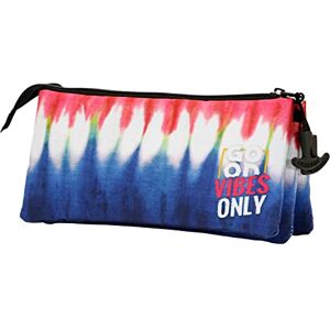 Oh My Pop! Good Vibes Denim-ECO Triple Pencil Case, Blue Oh My Pop! Good Vibes Denim-ECO Triple Pencil Case, Blue