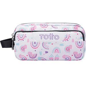 Totto Agapec School Case Three Compartments White and Rainbow Totto Agapec School Case Three Compartments White and Rainbow