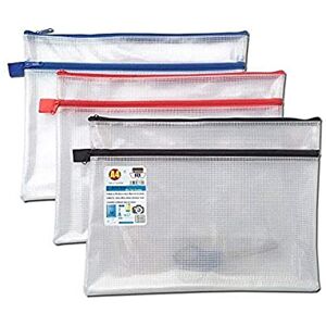 ARK 12 X A4+ Twin Pocket Tuff Bag School Waterproof Storage Strong Pencil Pen Case Zip Wallet (360x 260mm) ARK 12 X A4+ Twin Pocket Tuff Bag School Waterproof Storage Strong Pencil Pen Case Zip Wallet (360x 260mm)