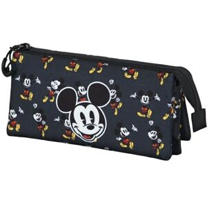 Disney Mickey Mouse Looks-Triple Pencil Case, Black, 23 x 11 cm Disney Mickey Mouse Looks-Triple Pencil Case, Black, 23 x 11 cm