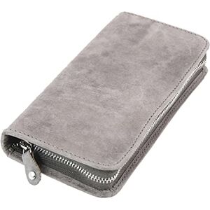 ALASSIO 2639 Pen Case for 3 Writing Instruments, Leather Case for Pens, Ballpoint Pens or Fountain Pens, Leather Case with Closure, Leather Writing Instrument Case Approx. 17.5 x 8 x 2.5 cm, Grey ALASSIO 2639 Pen Case for 3 Writing Instruments, Leather Case for Pens, Ballpoint Pens or Fountain Pens, Leather Case with Closure, Leather Writing Instrument Case Approx. 17.5 x 8 x 2.5 cm, Grey