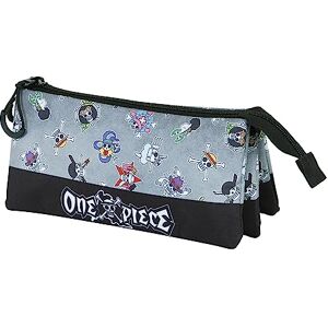 KARACTERMANIA One Piece Skull Symbols-FAN Triple Pencil Case 2.0, Grey, 23 x 11 cm KARACTERMANIA One Piece Skull Symbols-FAN Triple Pencil Case 2.0, Grey, 23 x 11 cm