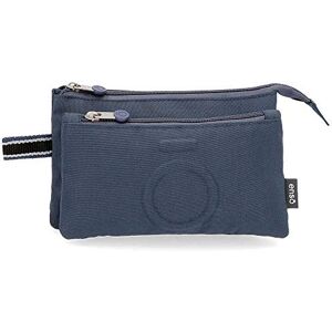 Enso Basic Triple Pencil Case Blue 22x12x5 cms Polyester Enso Basic Triple Pencil Case Blue 22x12x5 cms Polyester