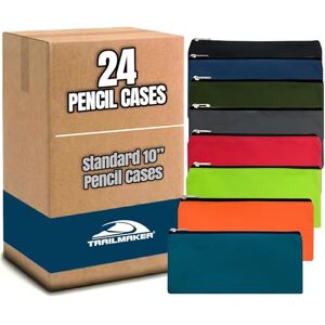 Trail maker Classic Traditional Cloth Pencil Cases in Bulk, in Solid Colors 24 Pack Bundle Trail maker Classic Traditional Cloth Pencil Cases in Bulk, in Solid Colors 24 Pack Bundle
